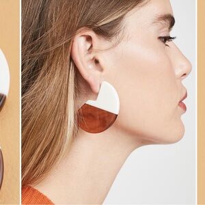 Diana Broussard - Misto Bi-color Disc Earrings *shopbop* Ivory/ Tort